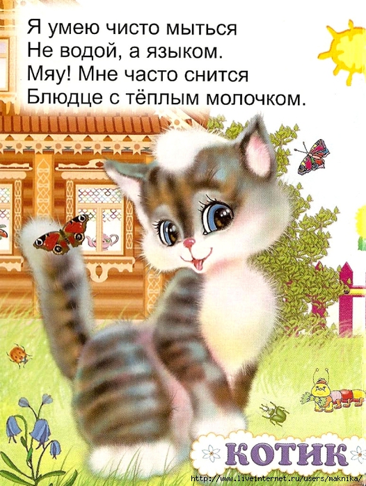 Котята стих с картинками Котята стих с картинками