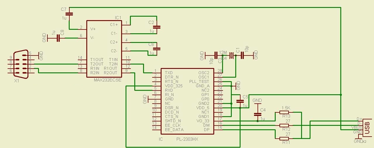 схема переходник usb com