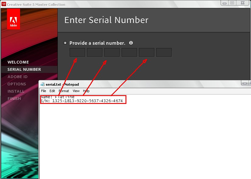 cs6 master collection serial number working