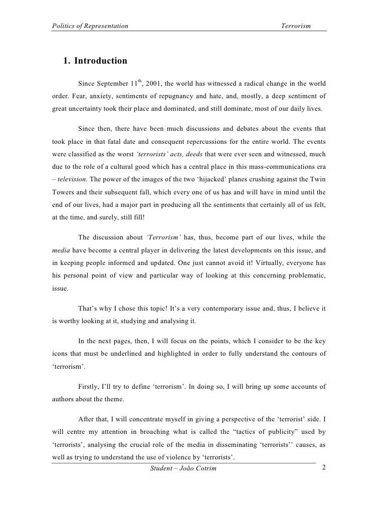 War against terrorism essay