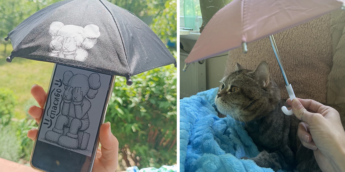 Зонтик для смартфона защитит ваш гаджет от солнца и дождя (но не от торнадо)