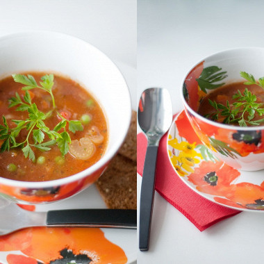 Рецепт Густой овощной суп со спаржей