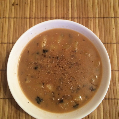 Рецепт Суп из сушеных грибов с плавленым сыром