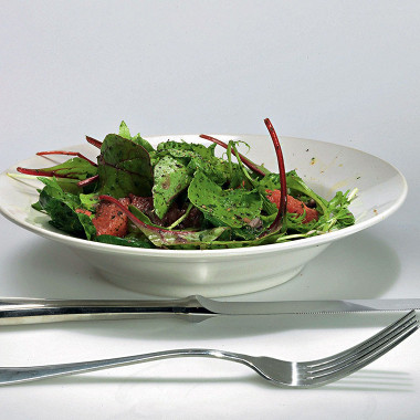 Рецепт Смесь салатов с мятно-цитрусовой заправкой