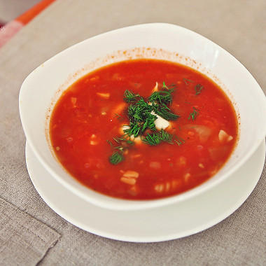 Рецепт Томатный суп с макаронами