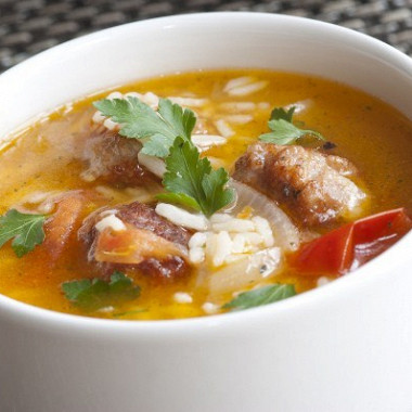 Рецепт Куриный суп с рисом и сыром