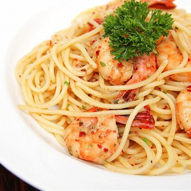 Рецепт Спагетти с креветками