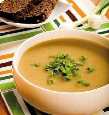 Рецепт Суп-пюре из картофеля с грибами и зеленым луком