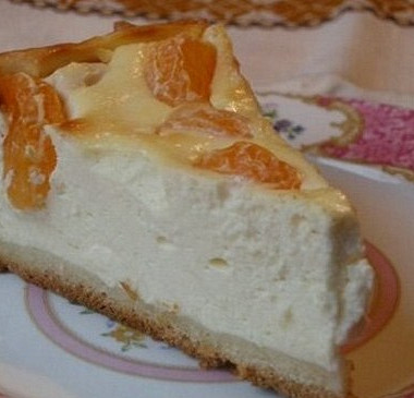 Рецепт Творожный пирог с мандаринами