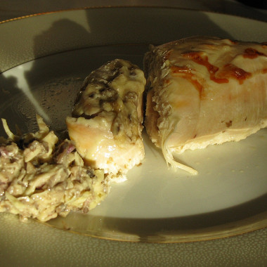 Рецепт Куриные рулетики с сыром и грибами