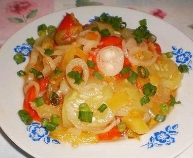 Рецепт Рагу из овощей с огурцом