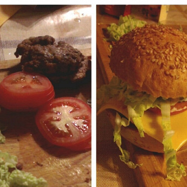 Рецепт Домашние гамбургеры с маринованными огурцами