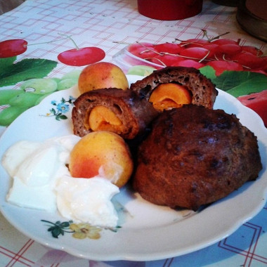 Рецепт Творожные булочки с абрикосами