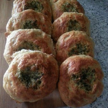 Рецепт Ароматные чесночные булочки с зеленью