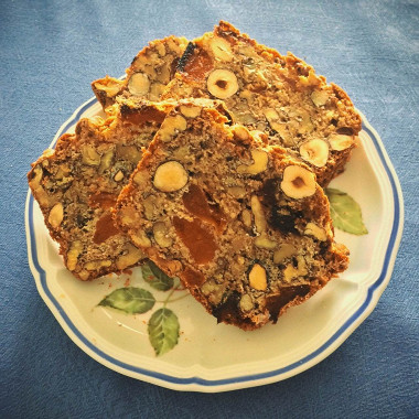 Рецепт Ванильный кекс с сухофруктами и орехами