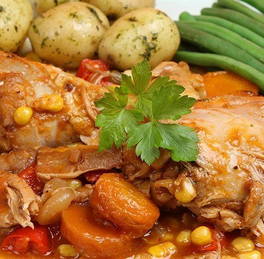 Рецепт Куриные окорочка с овощами