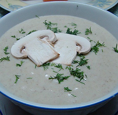 Рецепт Картофельный суп-пюре с шампиньонами