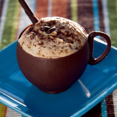 Рецепт Шоколадный пудинг с кофейными сливками