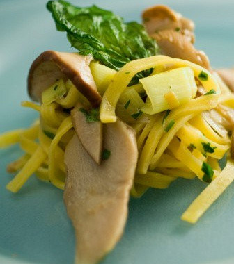 Рецепт Тальятелле с грибами, лимонной цедрой, пармезаном и аргановым маслом