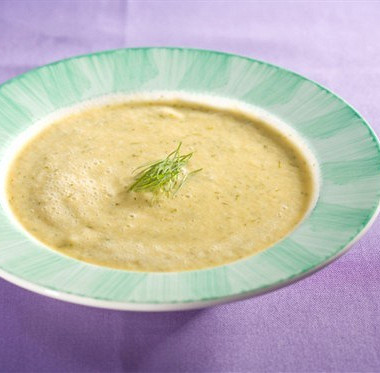 Рецепт Быстрый зеленый суп-пюре с кабачками