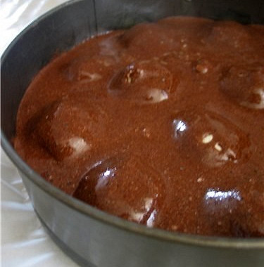 Рецепт Шоколадный пирог с кокосово-творожными шариками