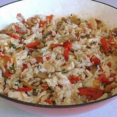 Рецепт Рис жасминовый с овощами и курицей