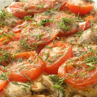 Рецепт Запеченные кабачки с помидорами и сыром