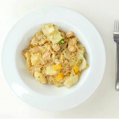 Фото рецепт Ленивые голубцы с курицей