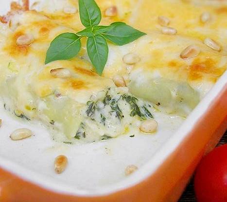 Каннеллони со шпинатом, пошаговый рецепт с фото картинки Каннеллони со шпинатом, пошаговый рецепт с фото картинки