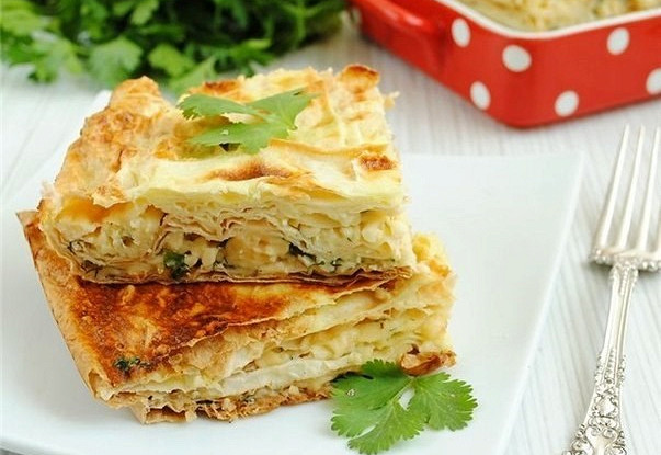 Сырный пирог в лаваше