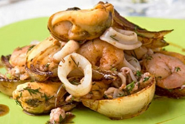 Рагу из морепродуктов и рыбы