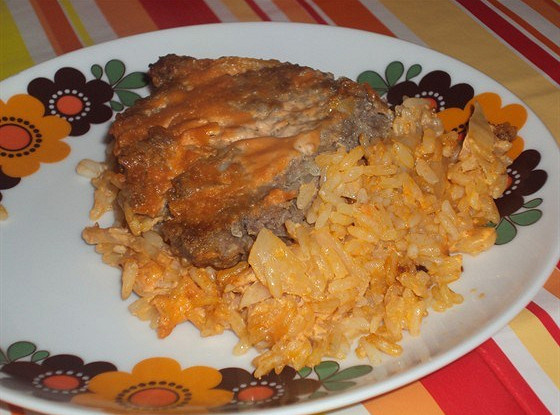 Запеканка с капустой и рисом