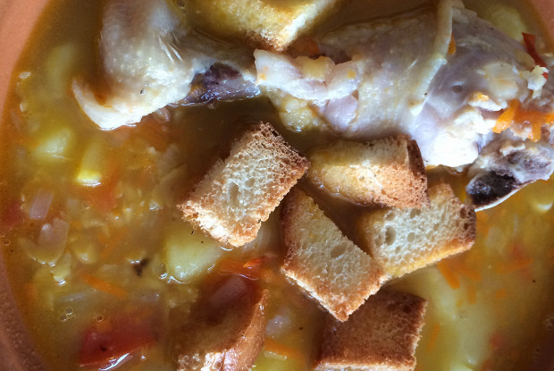 Гороховый суп с курицей