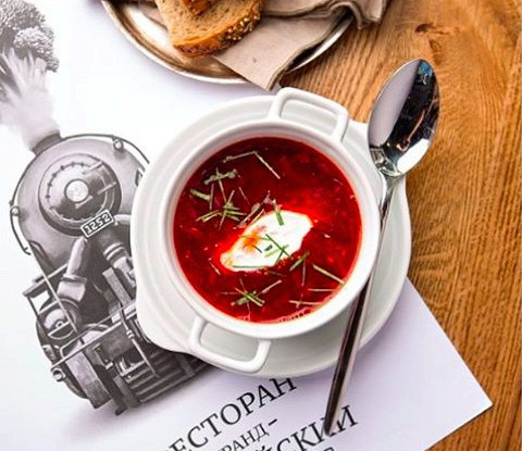 Борщ черниговский с фасолью и говядиной